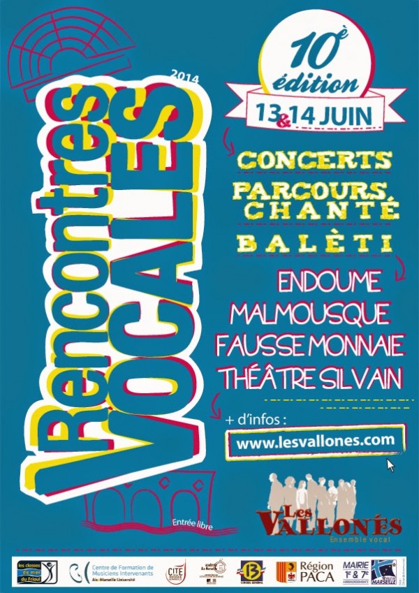 Rencontres Vocales Théatre sylvain Marseille 13007 13 et 14 juin 2014